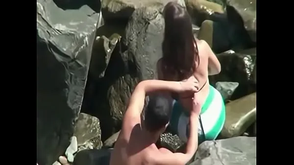 Hot caught on the beach clips Tube