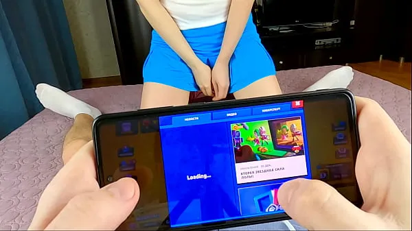 Hot He playing in Brawl Stars and Stepsister asked to rate her blowjob skills! And she seduces her and suck his hard cock! POV 4K - Nata Sweet clips Tube