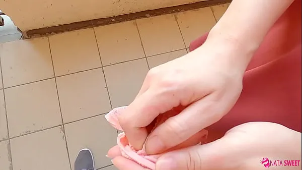Hot Sexy neighbor in public place wanted to get my cum on her panties. Risky handjob and blowjob - Active by Nata Sweet klipp Tube
